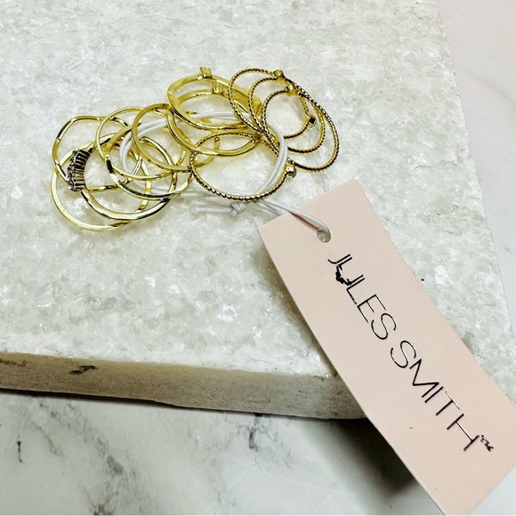 NEW! Jules Smith 14k Yellow Gold Plated Layered Stacking Ring Set - Picture 14 of 16